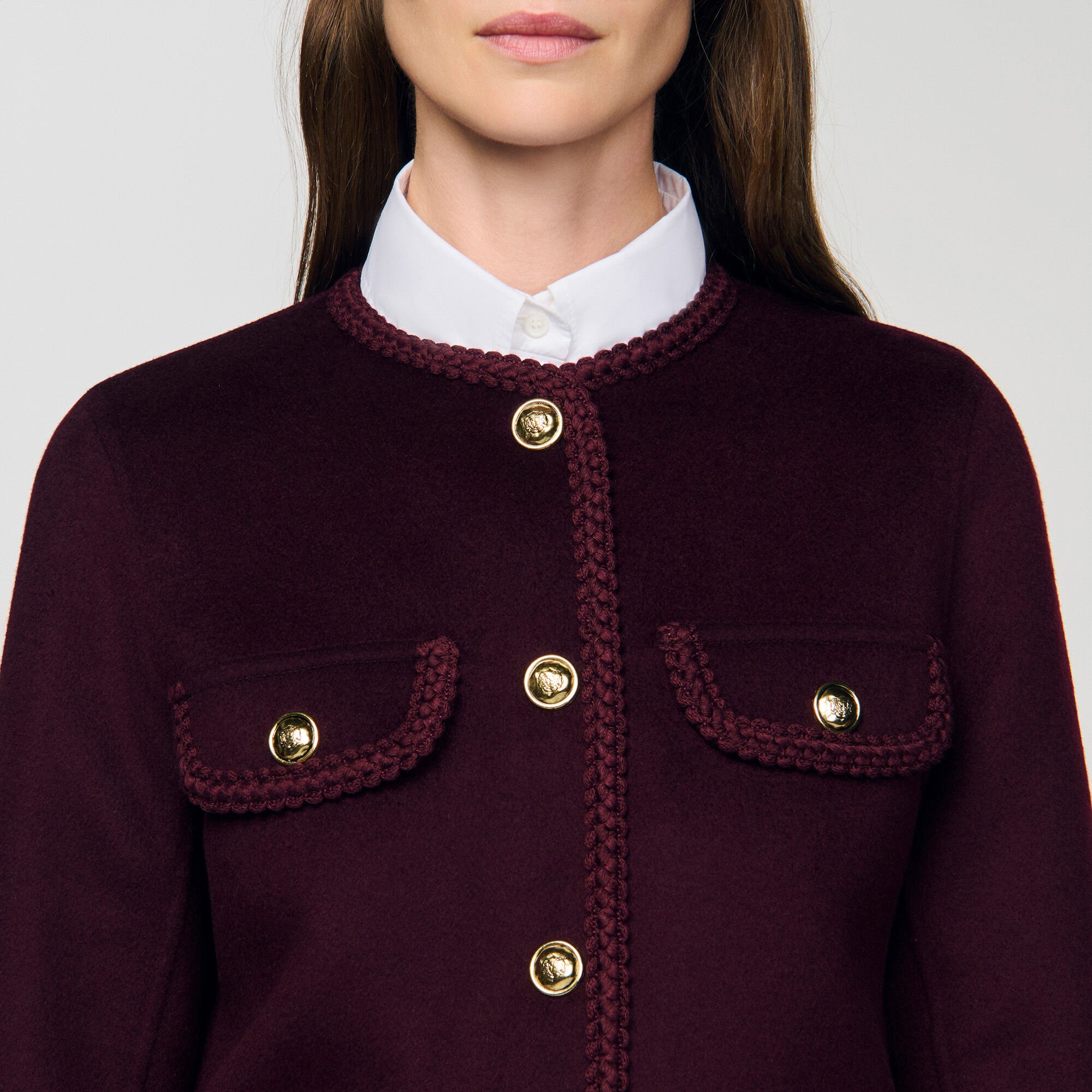 Veste double face boutonnée