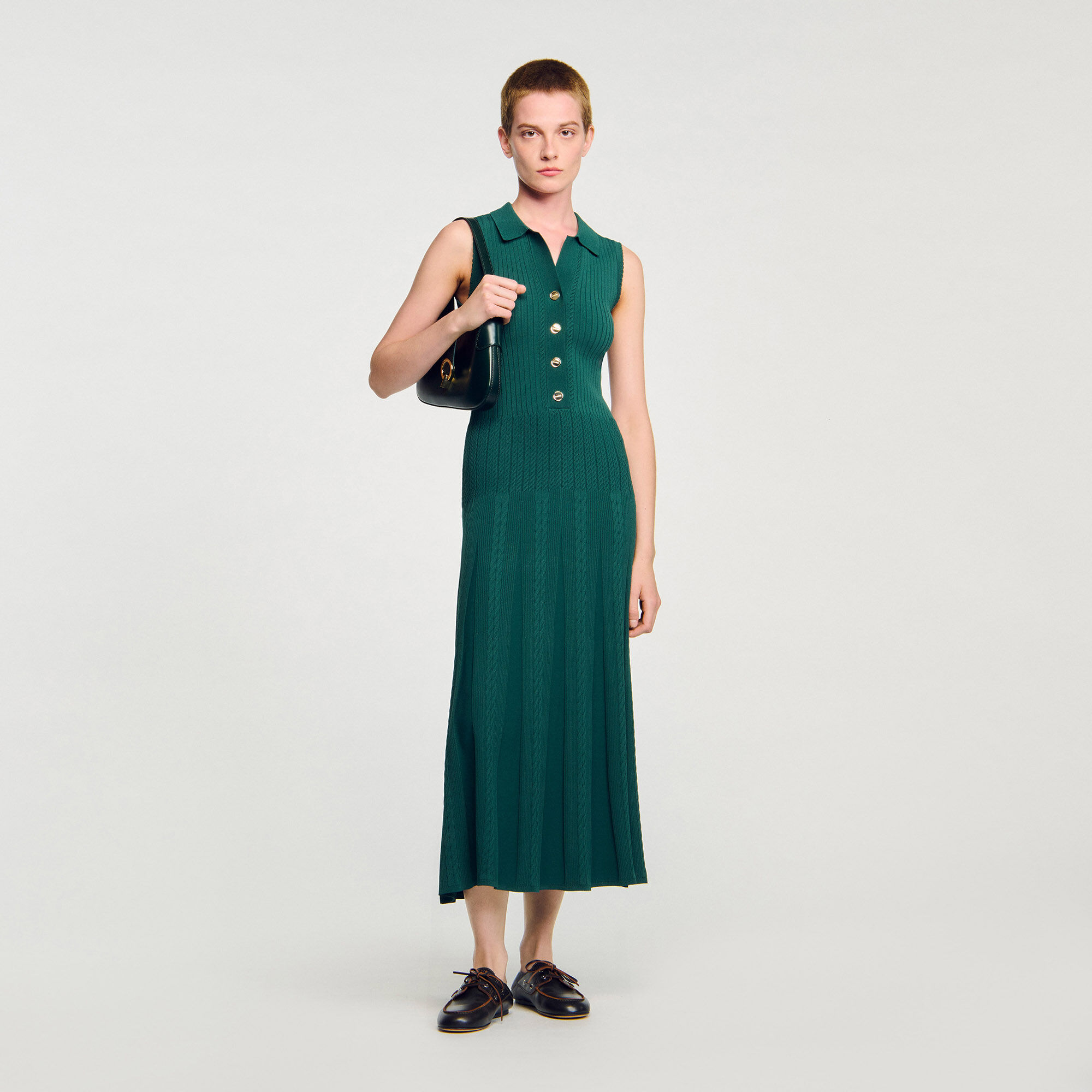 Strickkleid mit Polokragen