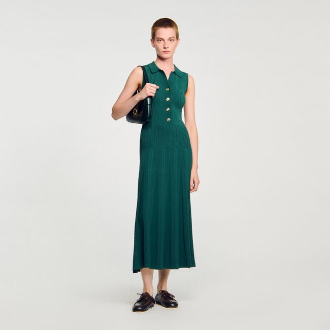Strickkleid mit Polokragen