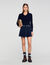 Cropped polo collar cardigan