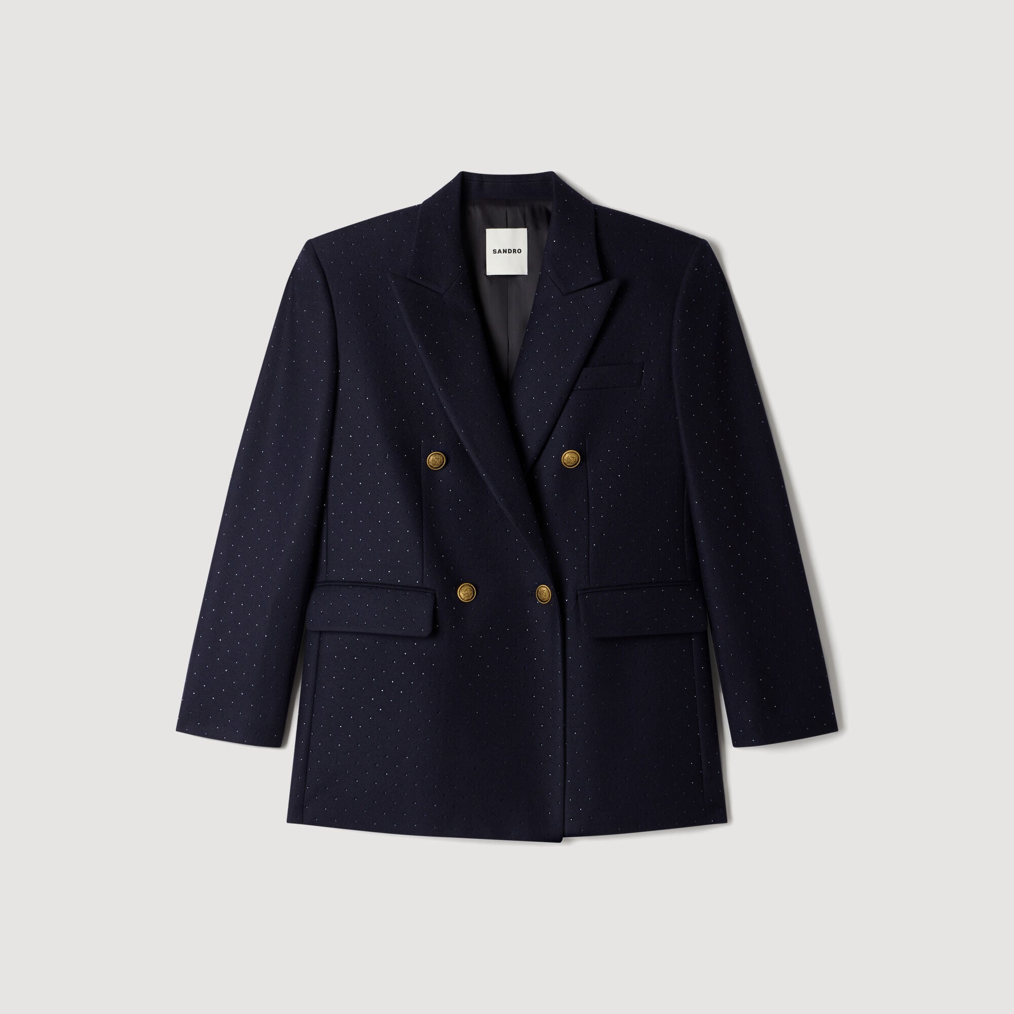 Rhinestone wool suit jacket - Women | Sandro