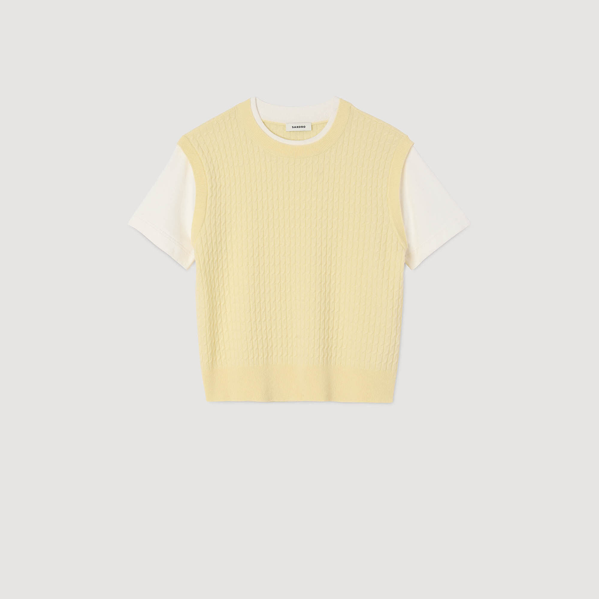 Pull 2 en 1 bicolore