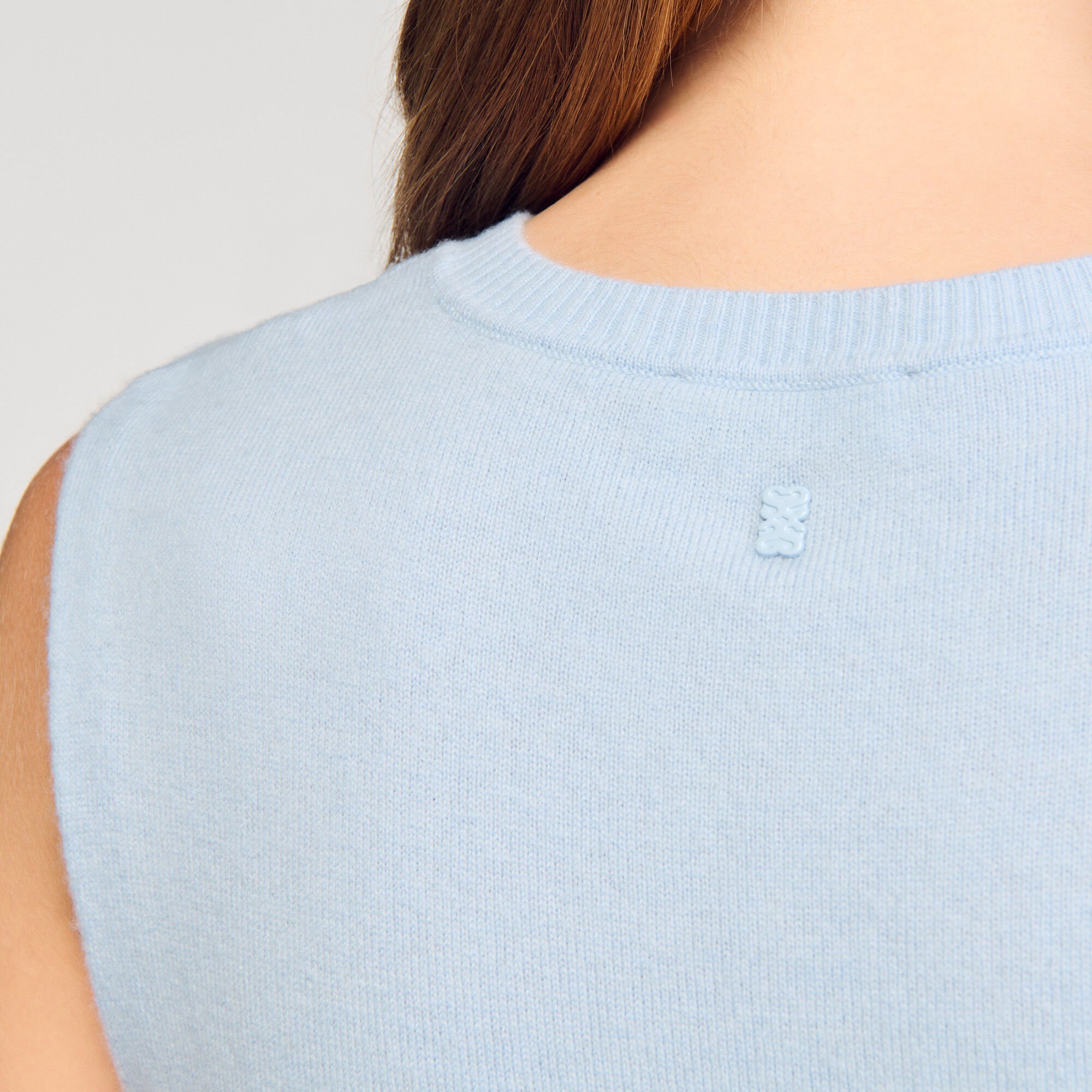 Pull laine cachemire à volant