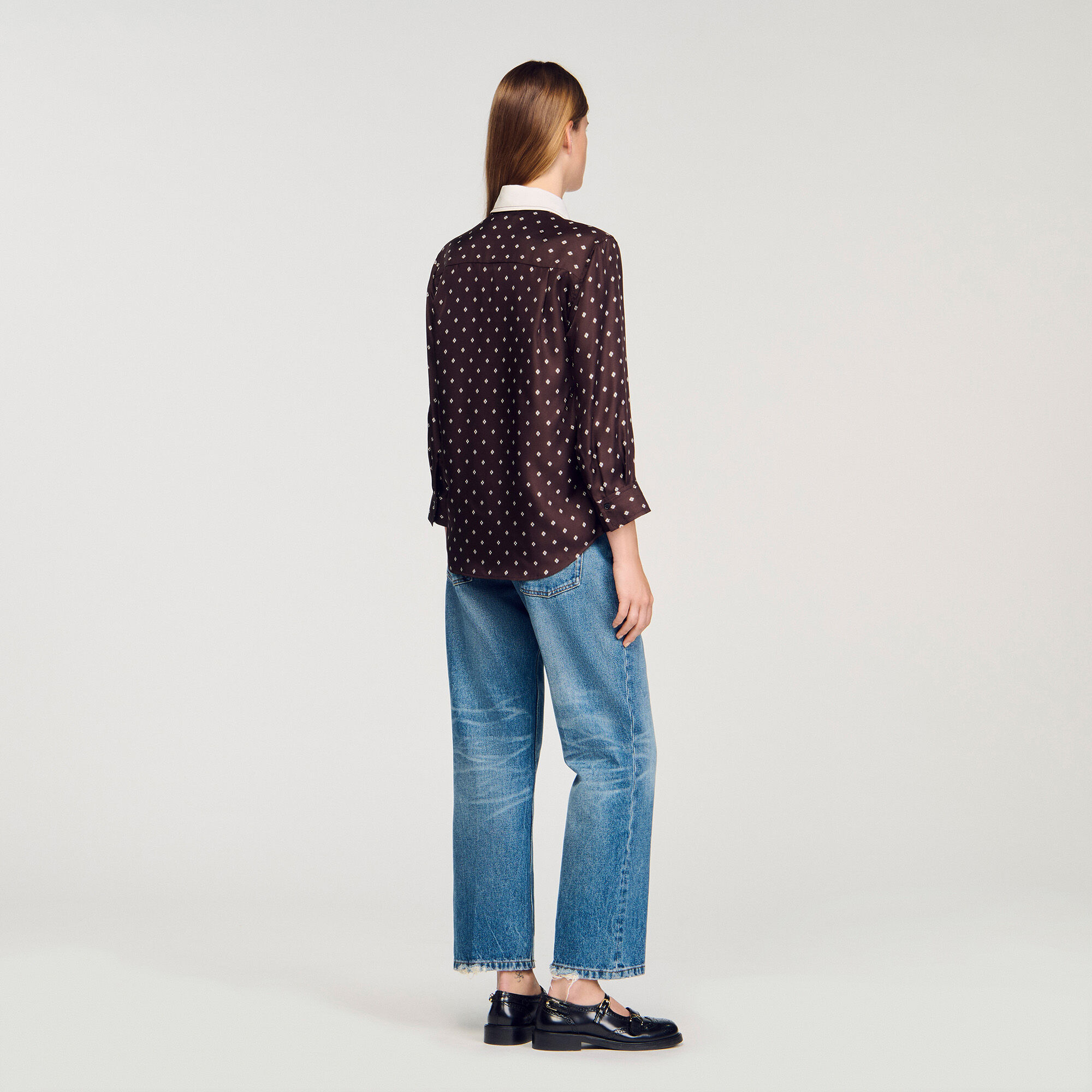 Chemise fluide imprimé à cravate