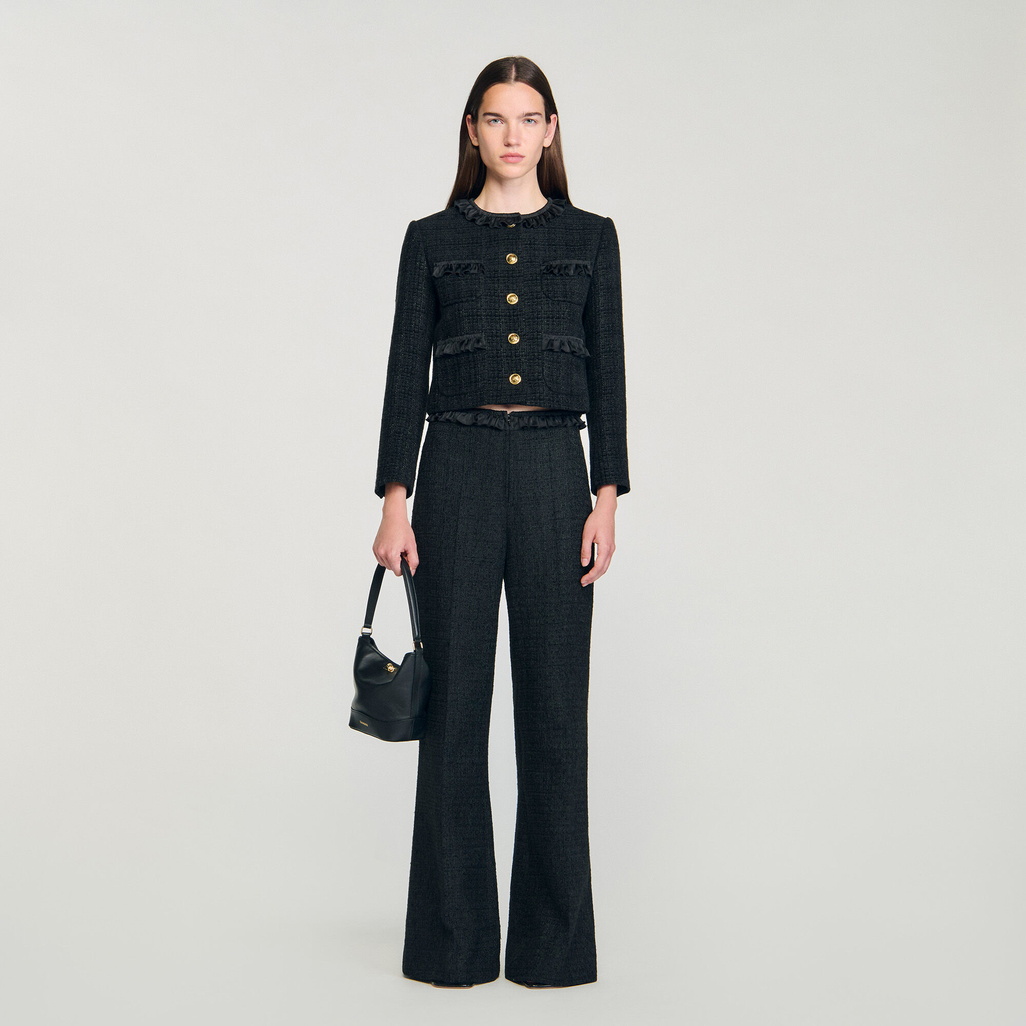 Tweed suit trousers