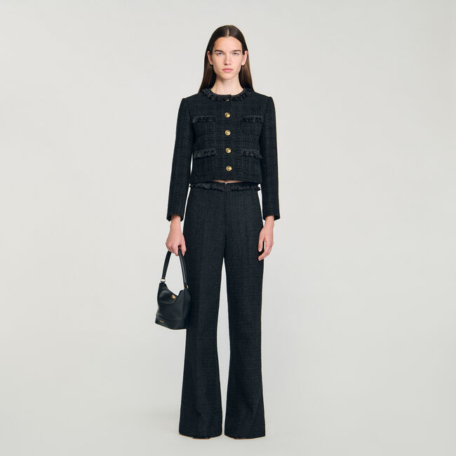 Tweed suit trousers