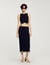 Long knitted skirt with chain detail