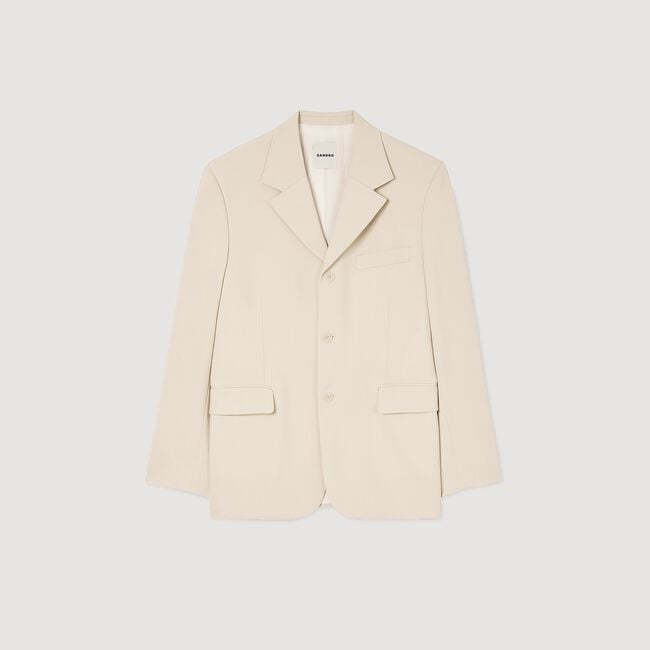 Oversize-Anzugjacke aus Wolle