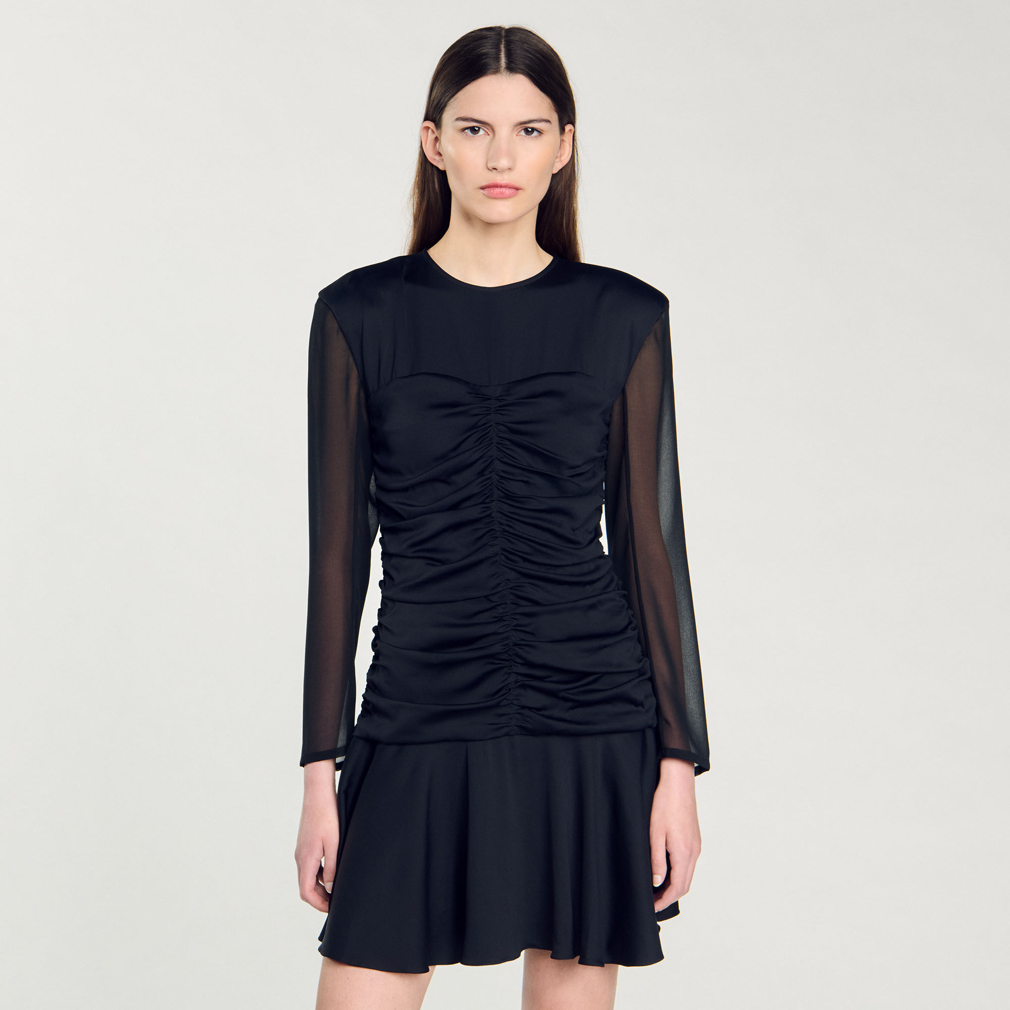 Robe courte drapée