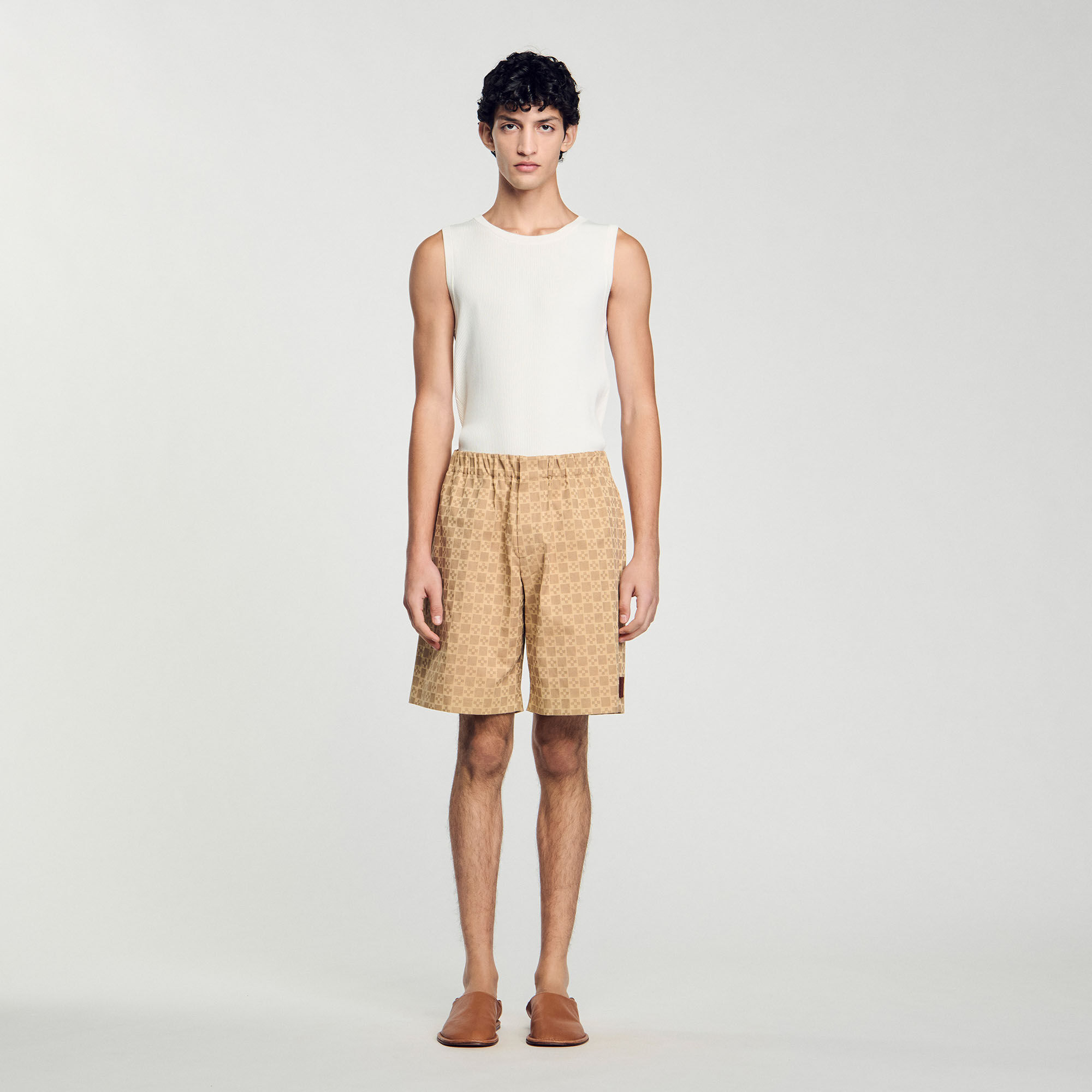 Shorts mit „Square Cross“-Jacquard