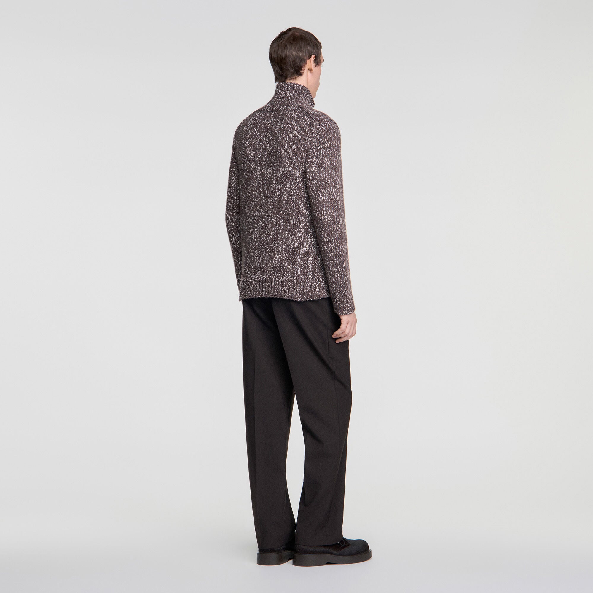 Cardigan en laine zipp&eacute;