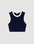 Gilet court bicolore
