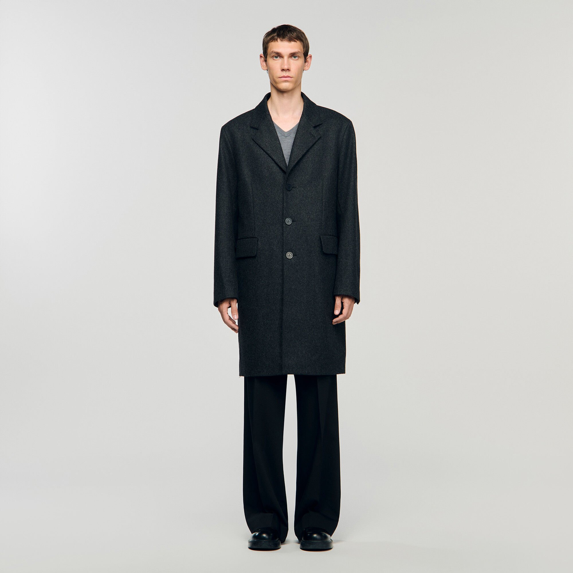 Wool broadcloth coat