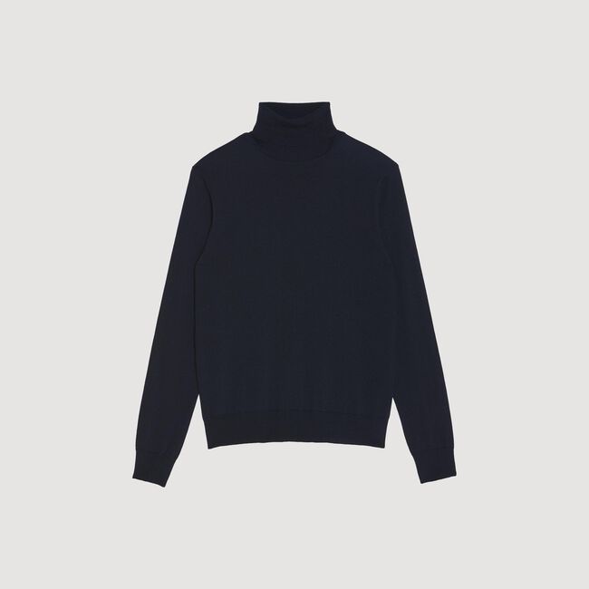 Roll neck wool sweater