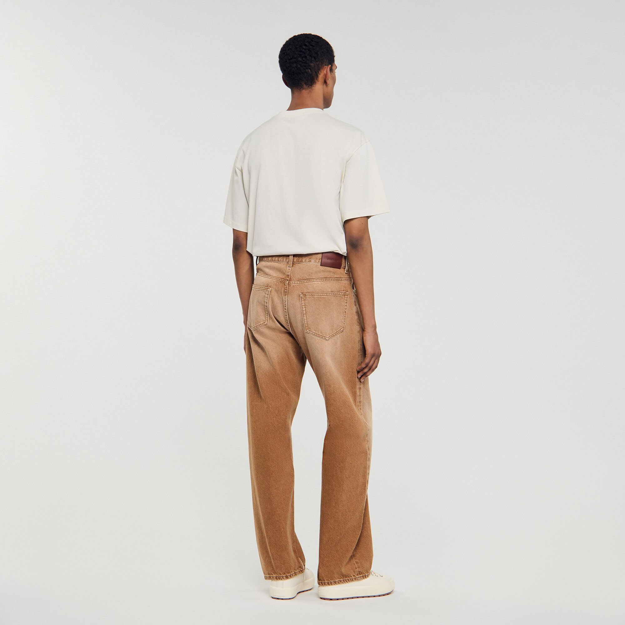 Jean baggy en coton délavé