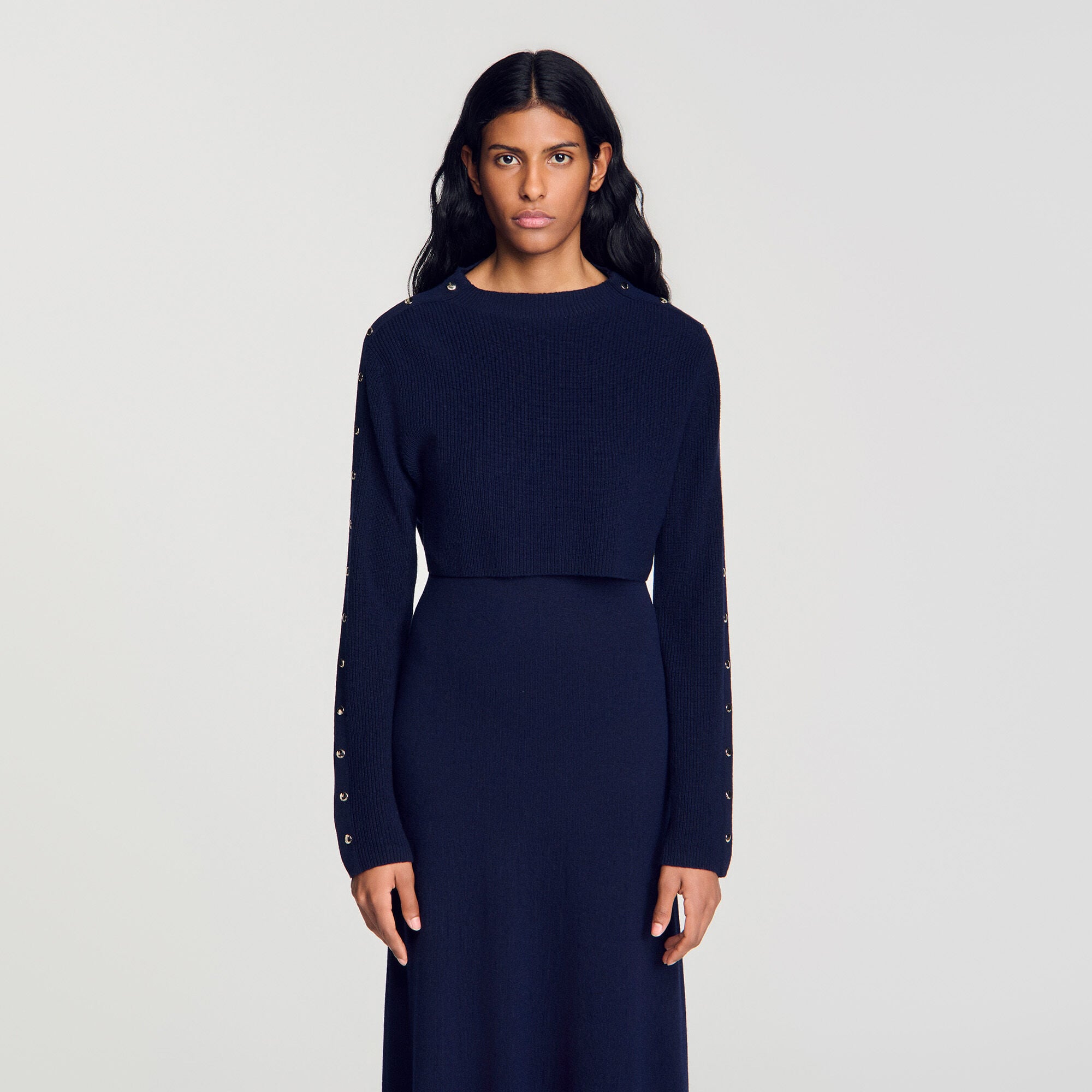 Robe longue en maille 2 en 1 - Femme | Sandro