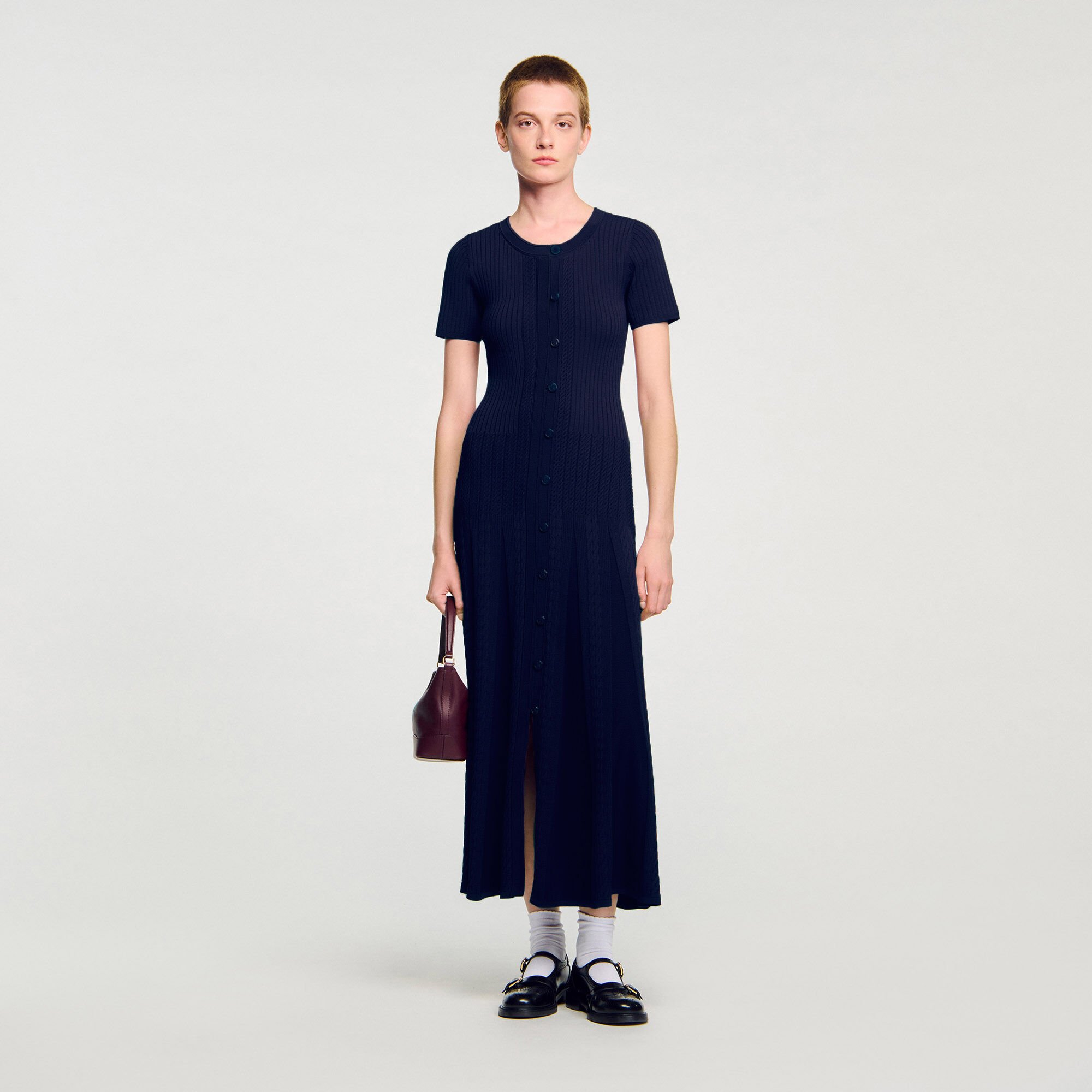 Robe longue en maille