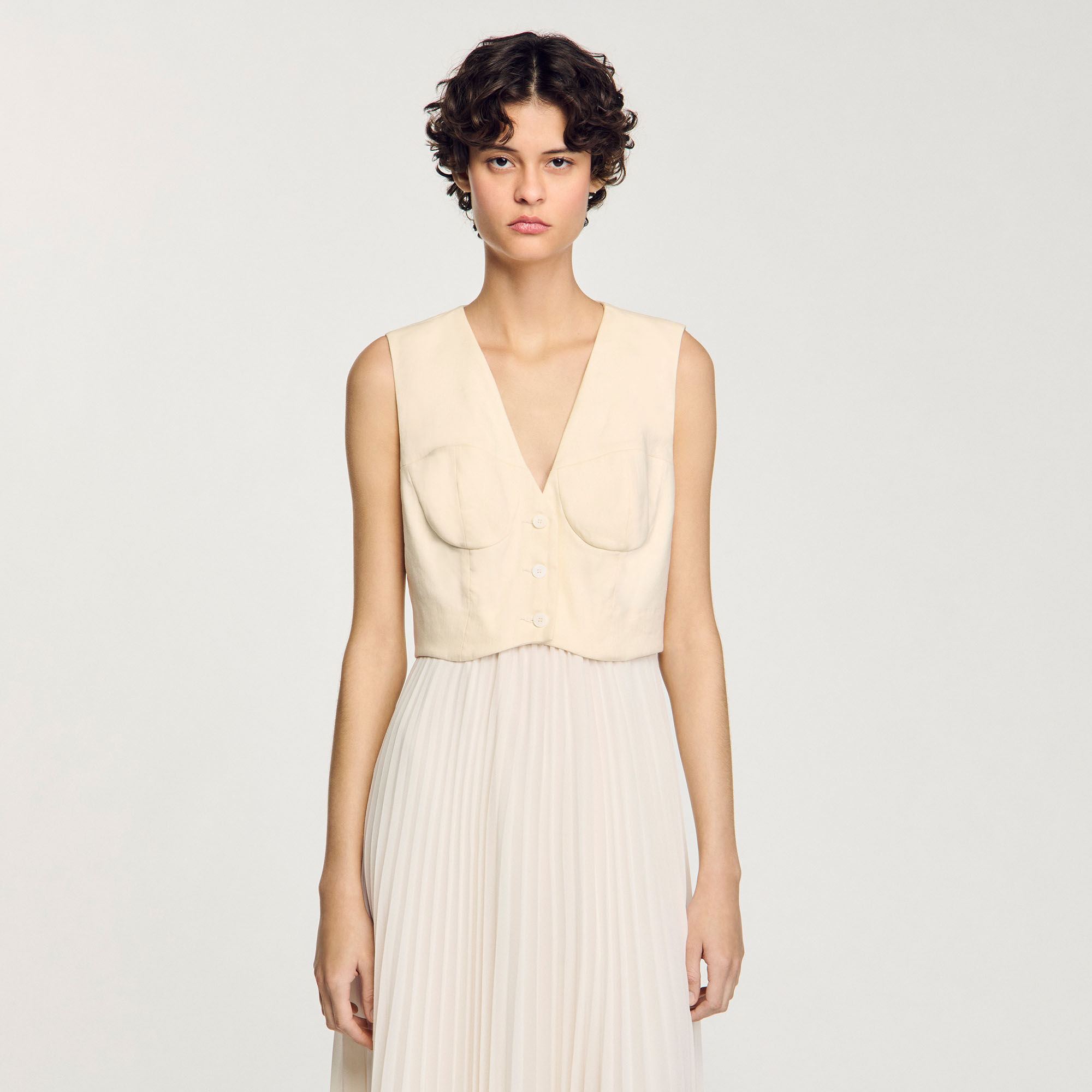 Pleated maxi dress
