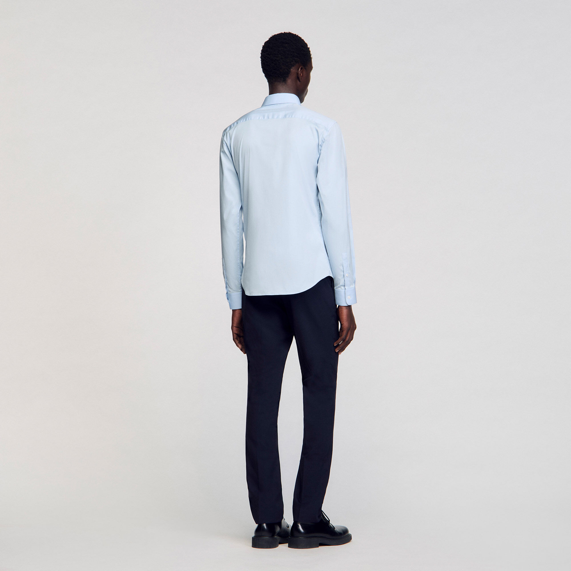 Chemise ajustée en coton stretch