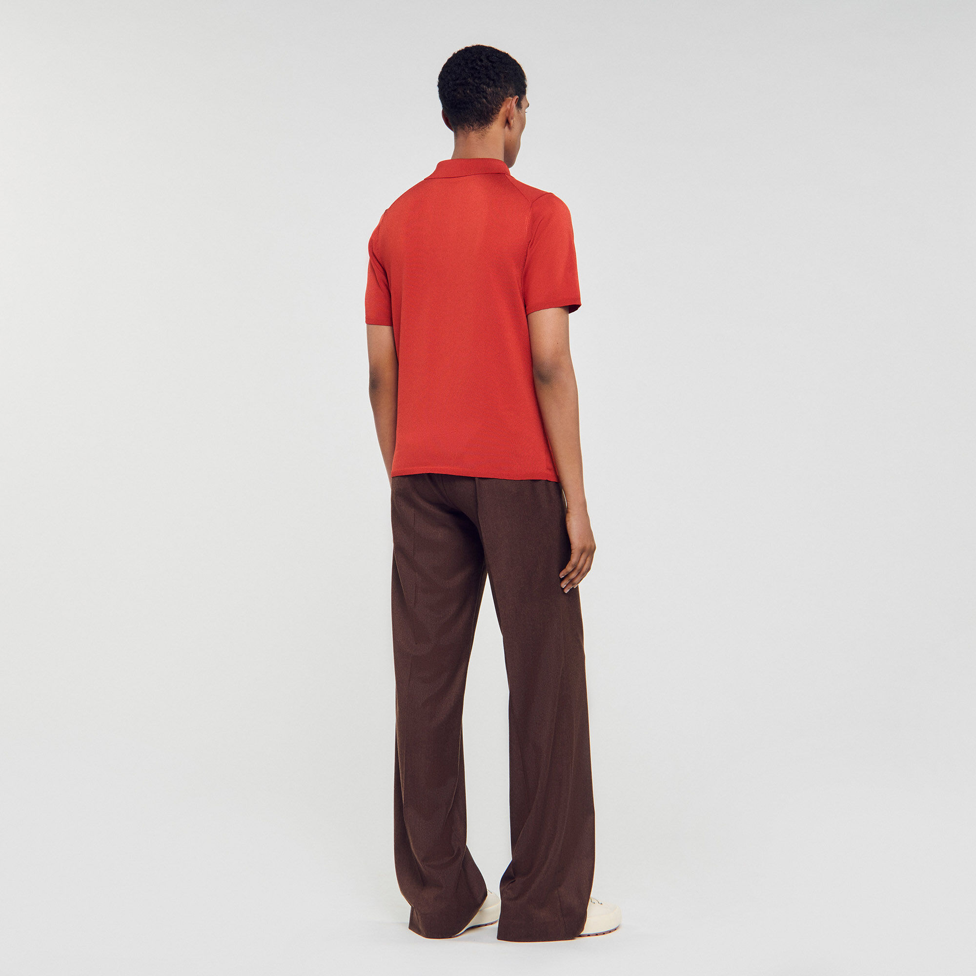 Polo en maille à manches courtes