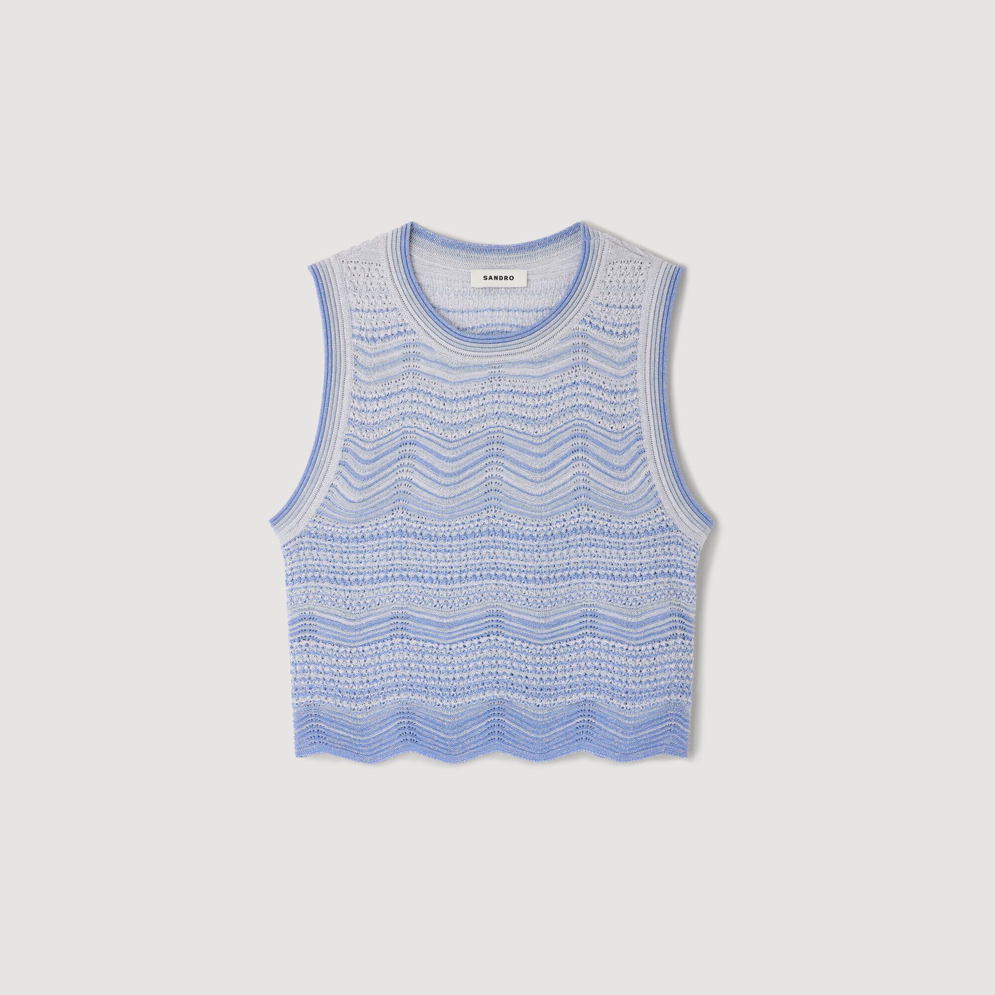 Decorative knit crop top