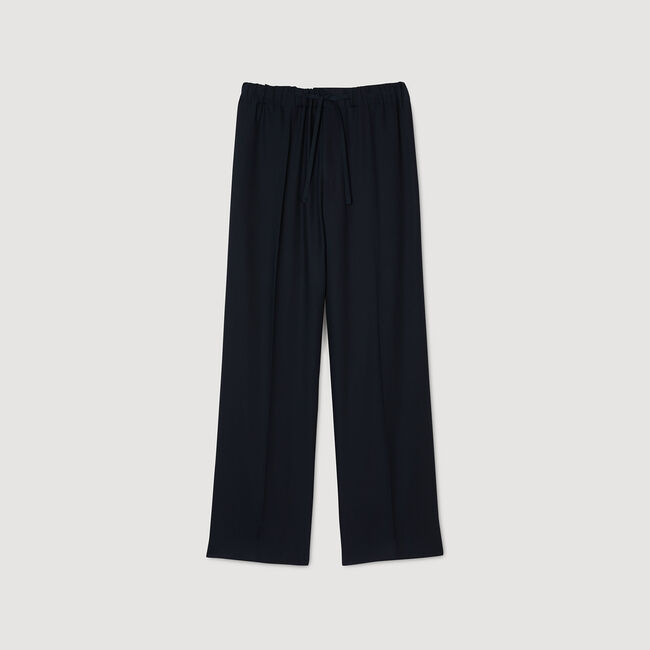 Pantalon large élastiqué