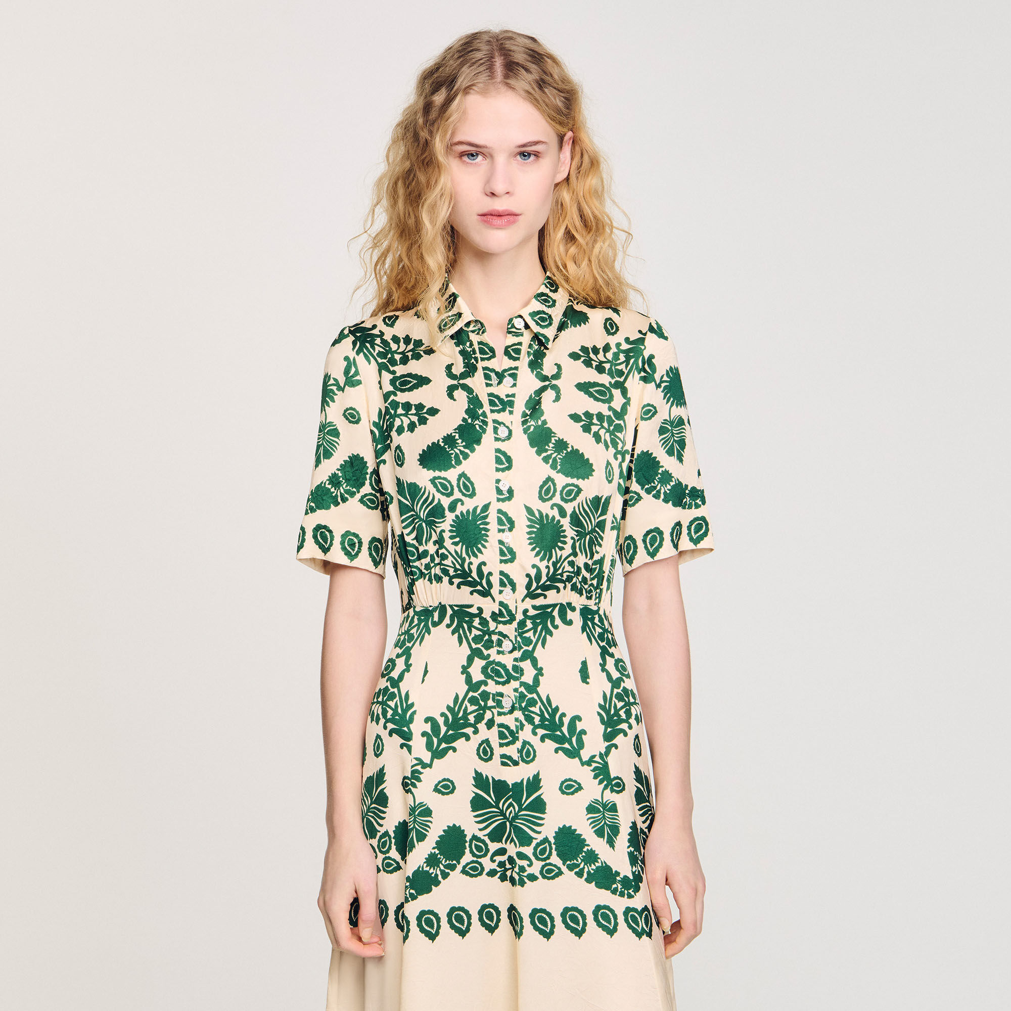 Robe longue à imprimé fleuri 