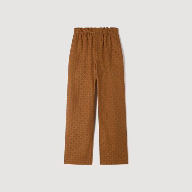 Wide-leg jacquard SquareCross jeans