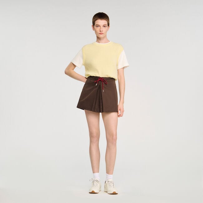 Pleated skort