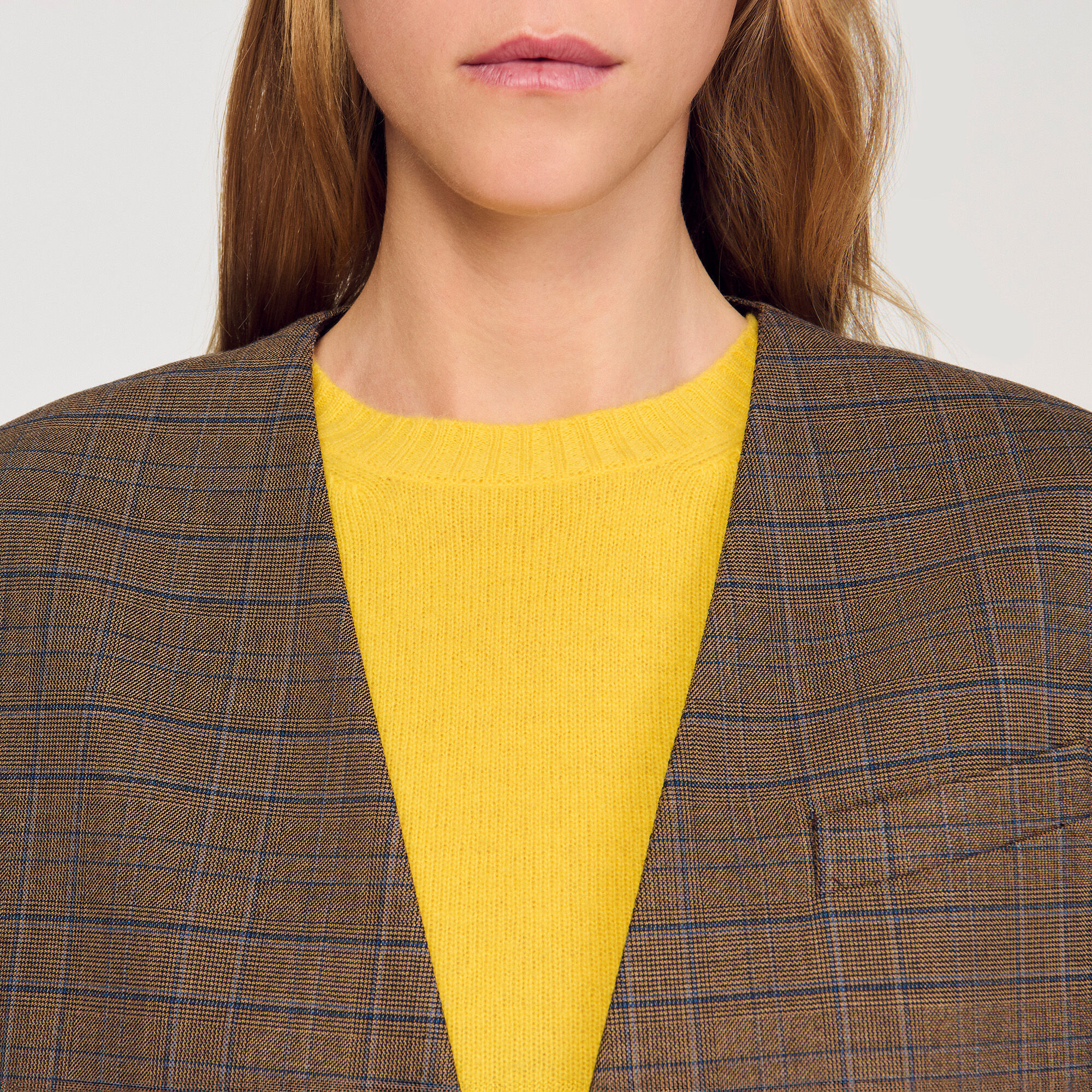 Veste oversize à carreaux