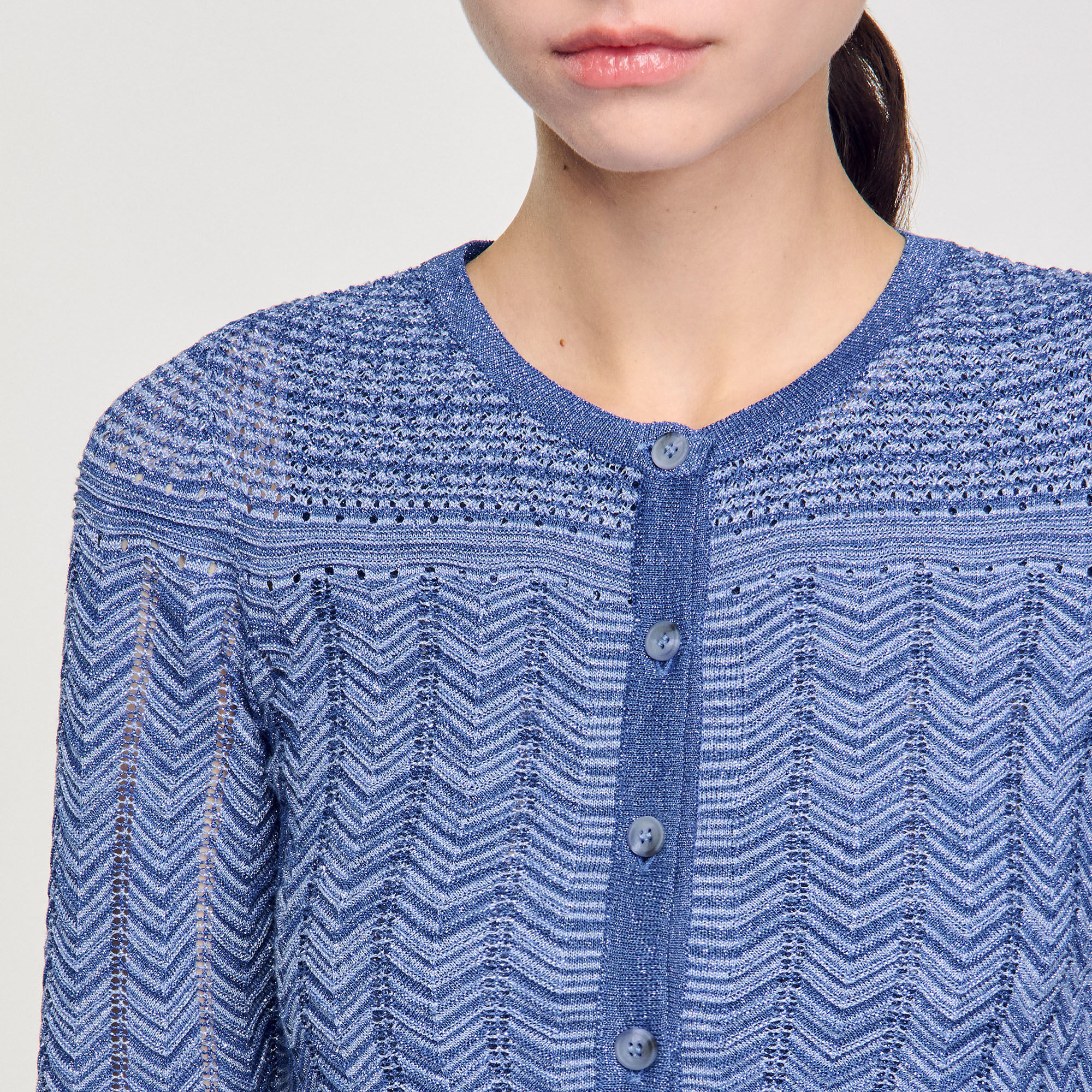 Cardigan en maille scintillante