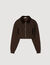 Kurzes Sweatshirt, zwei Materialien