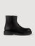 Zipped leather ankle boots