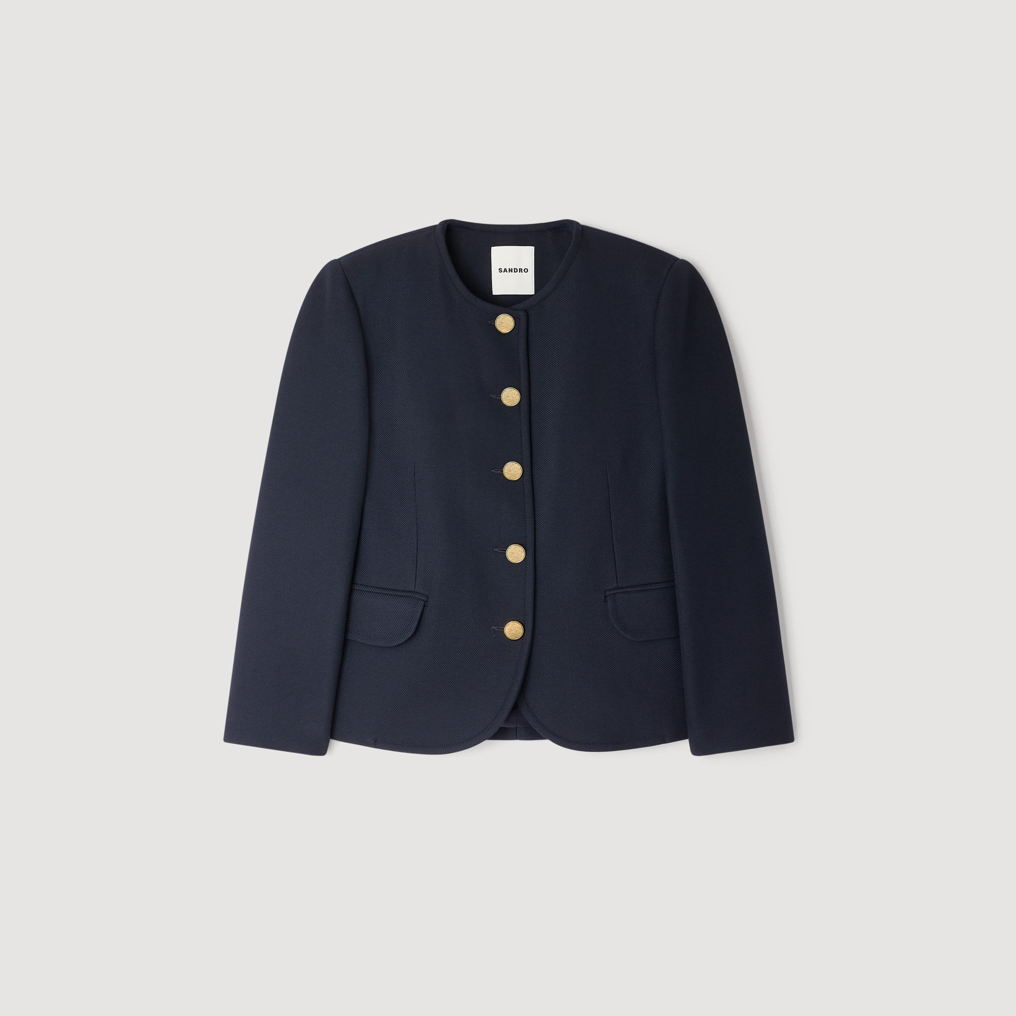 Jacke mit Rundhalsausschnitt