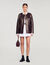 Lange Jacke aus gealtertem Leder