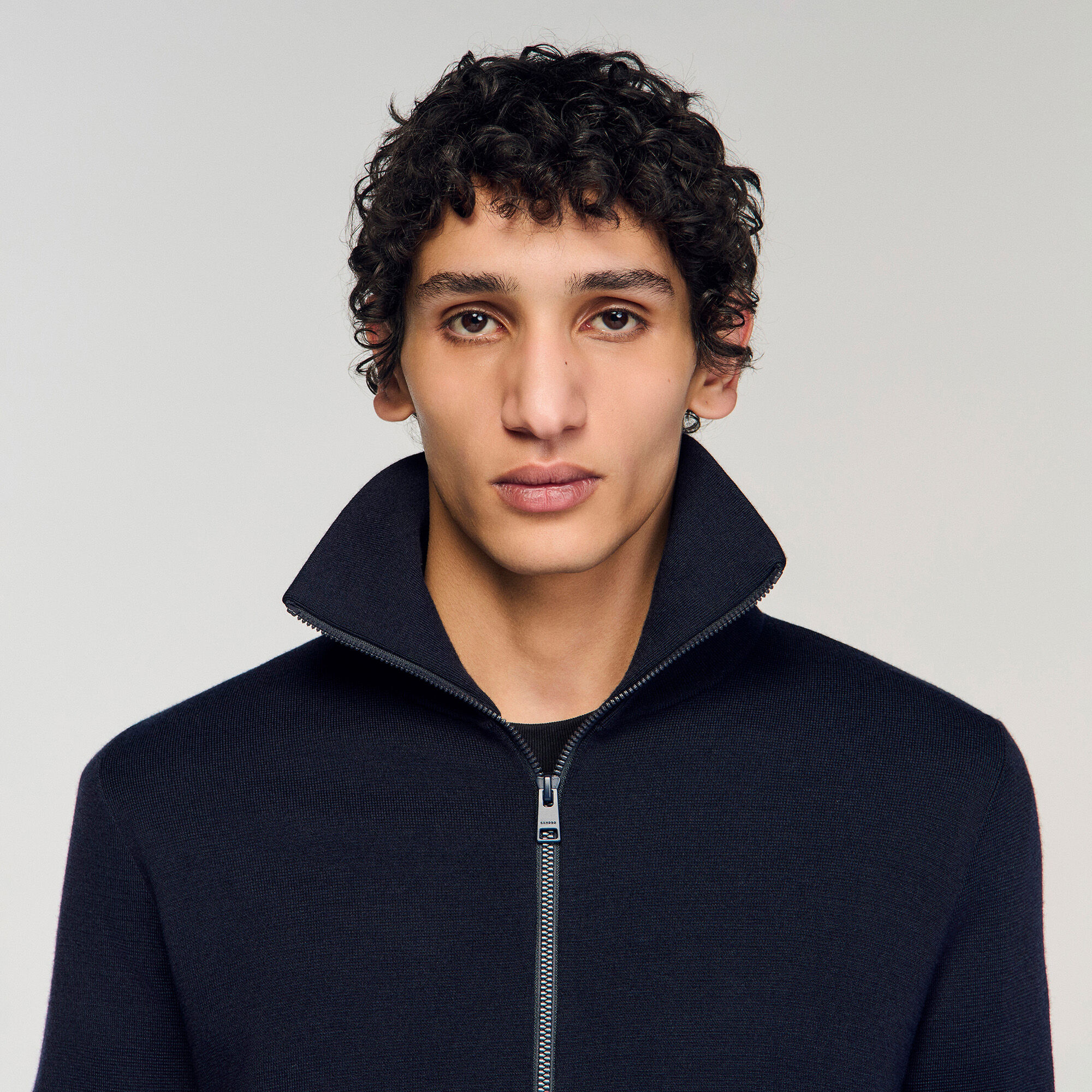 Wollcardigan mit Rei&szlig;verschluss