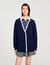 Cardigan long bicolore