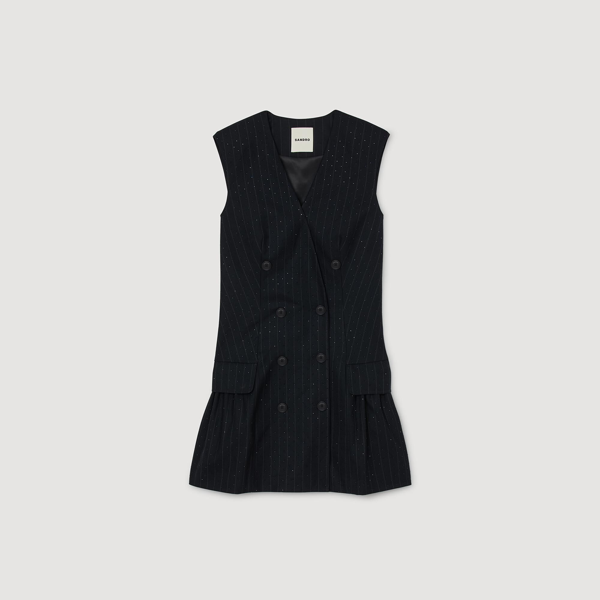 Short rhinestone suit dress