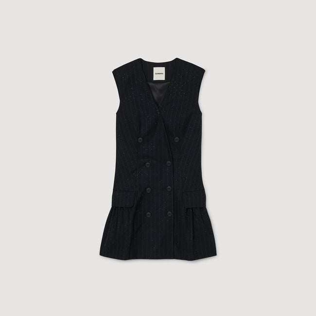 Kurzes Anzugkleid mit Strass