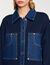 Cardigan mit Denim-Details