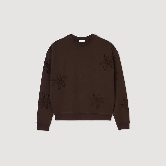 Sweatshirt oversize fleurs