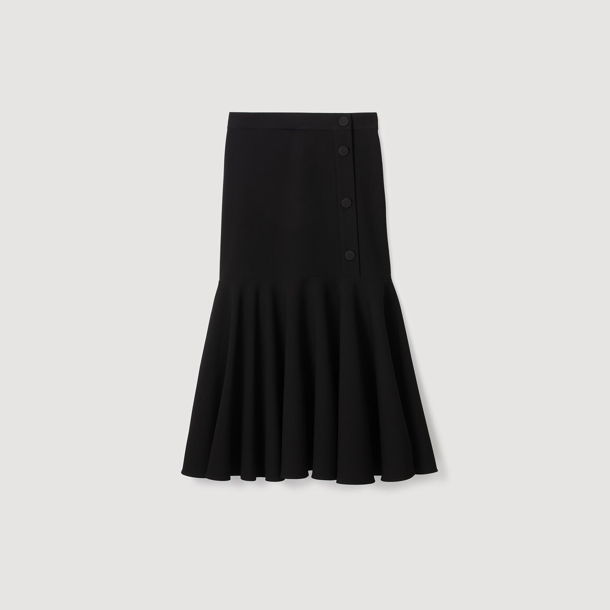 Long ruffled skirt