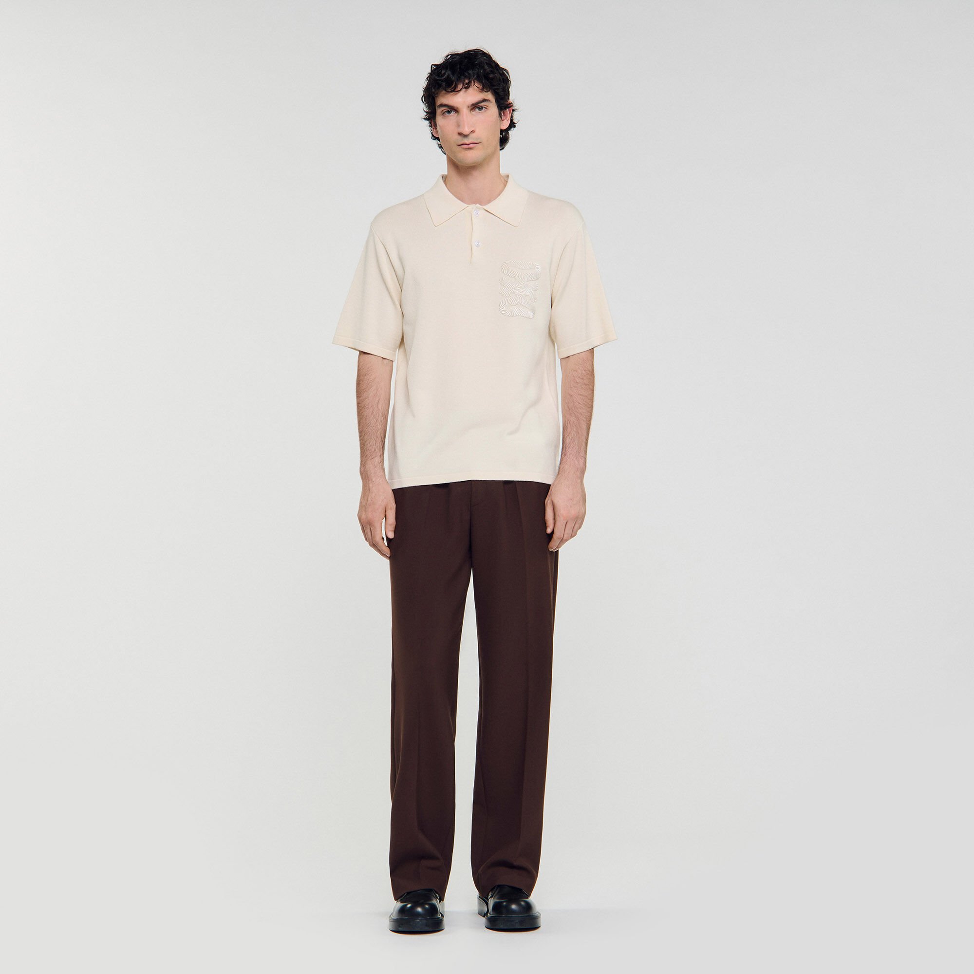 Polo à broderie corde