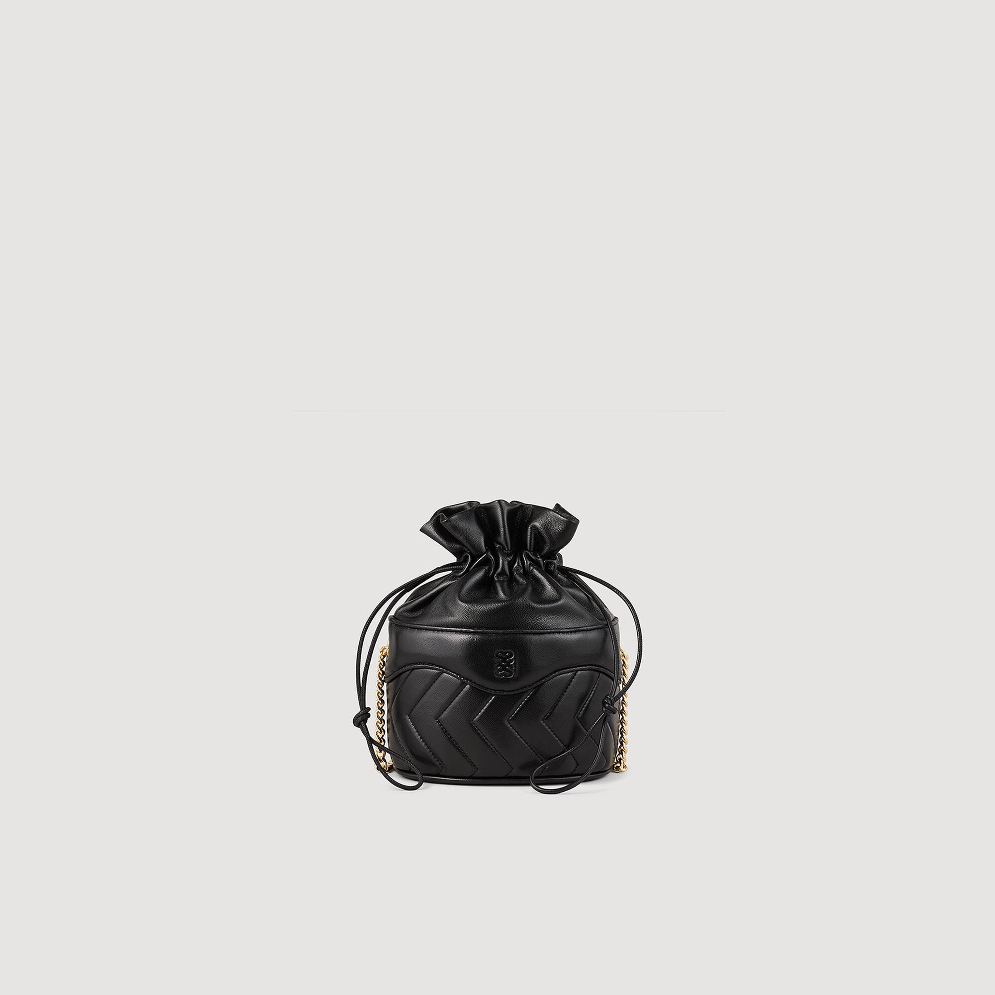 Sac seau Le Bonbon en cuir matelassé
