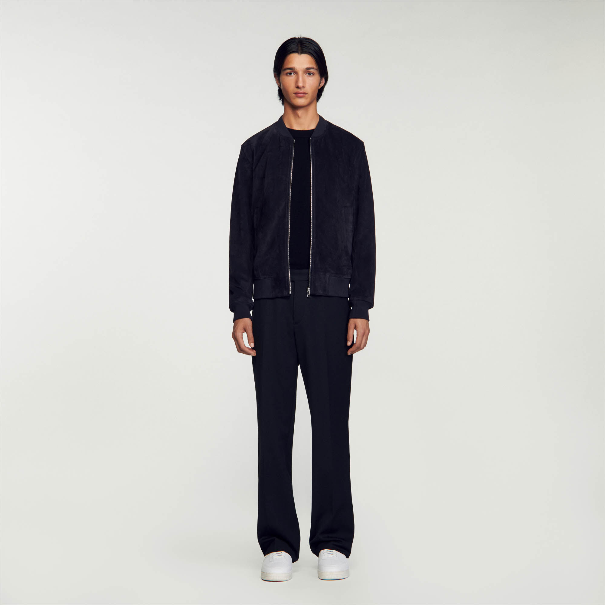 Blouson en cuir suede