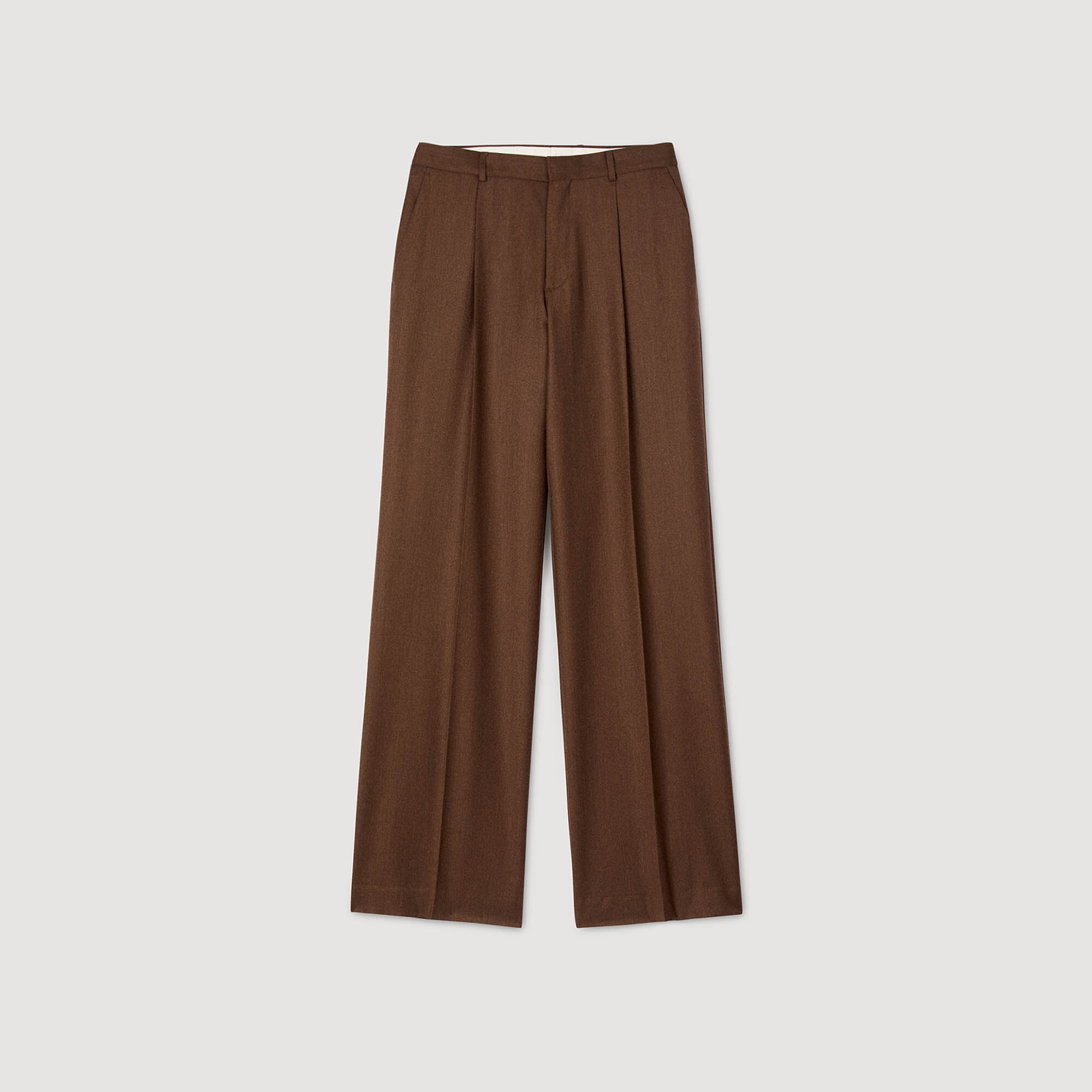 Pantalon large en laine