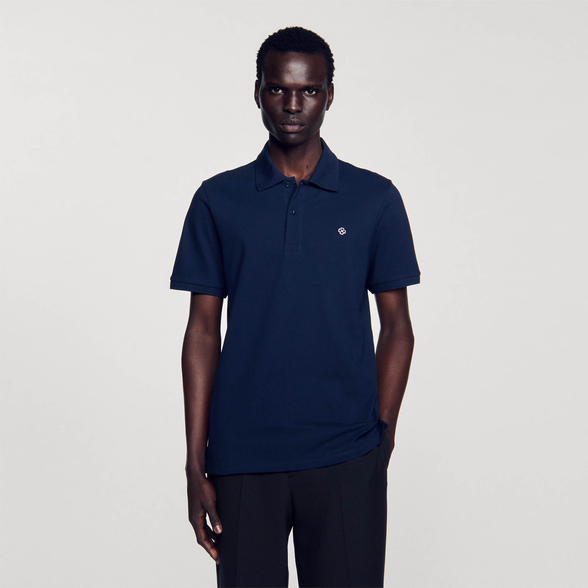 Polo shirt with Square Cross patch