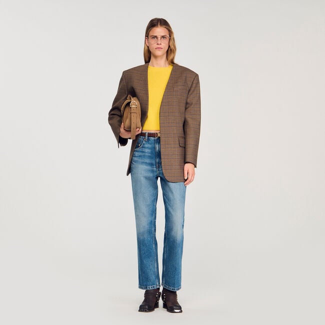 Veste oversize à carreaux