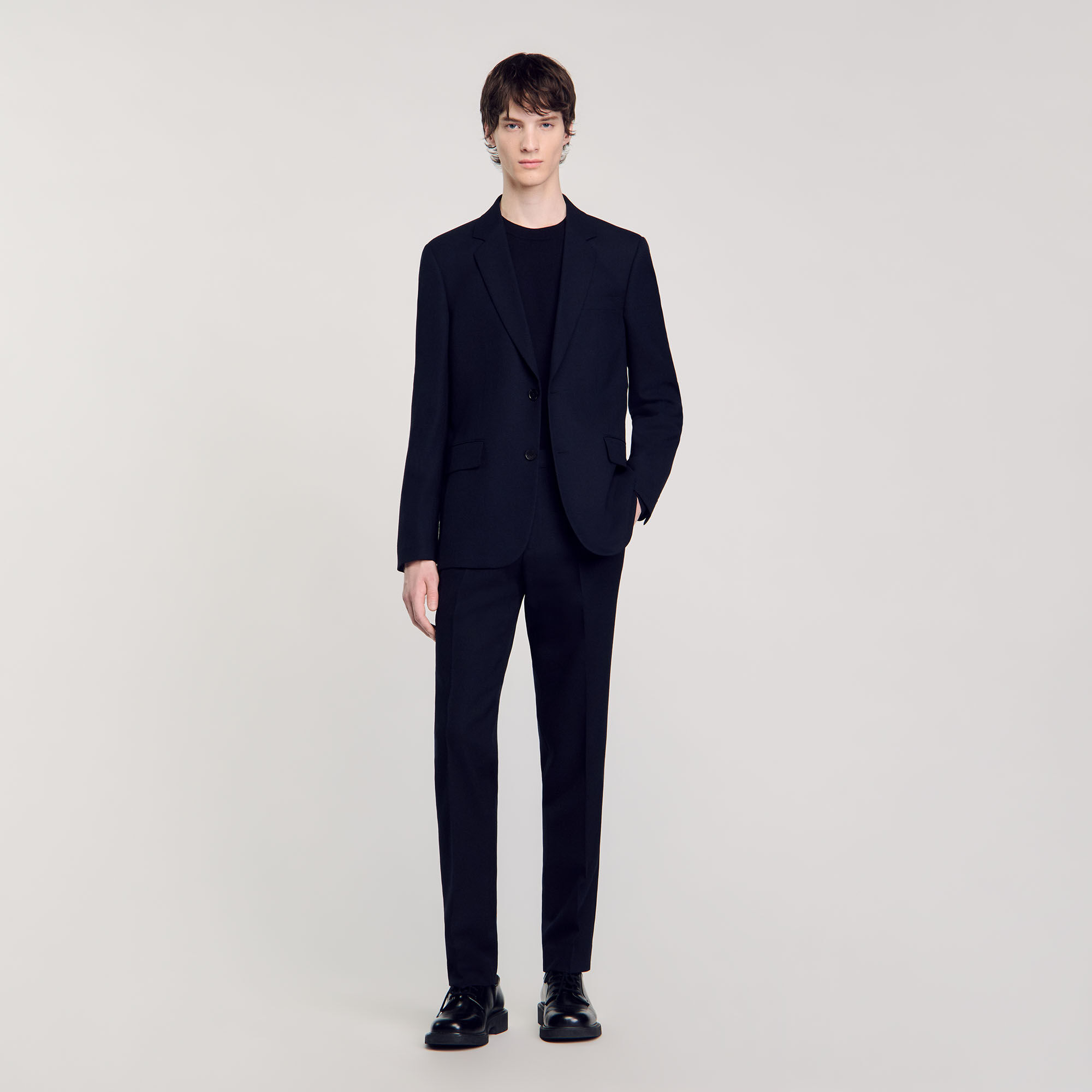 Sandro veste cuir homme outlet