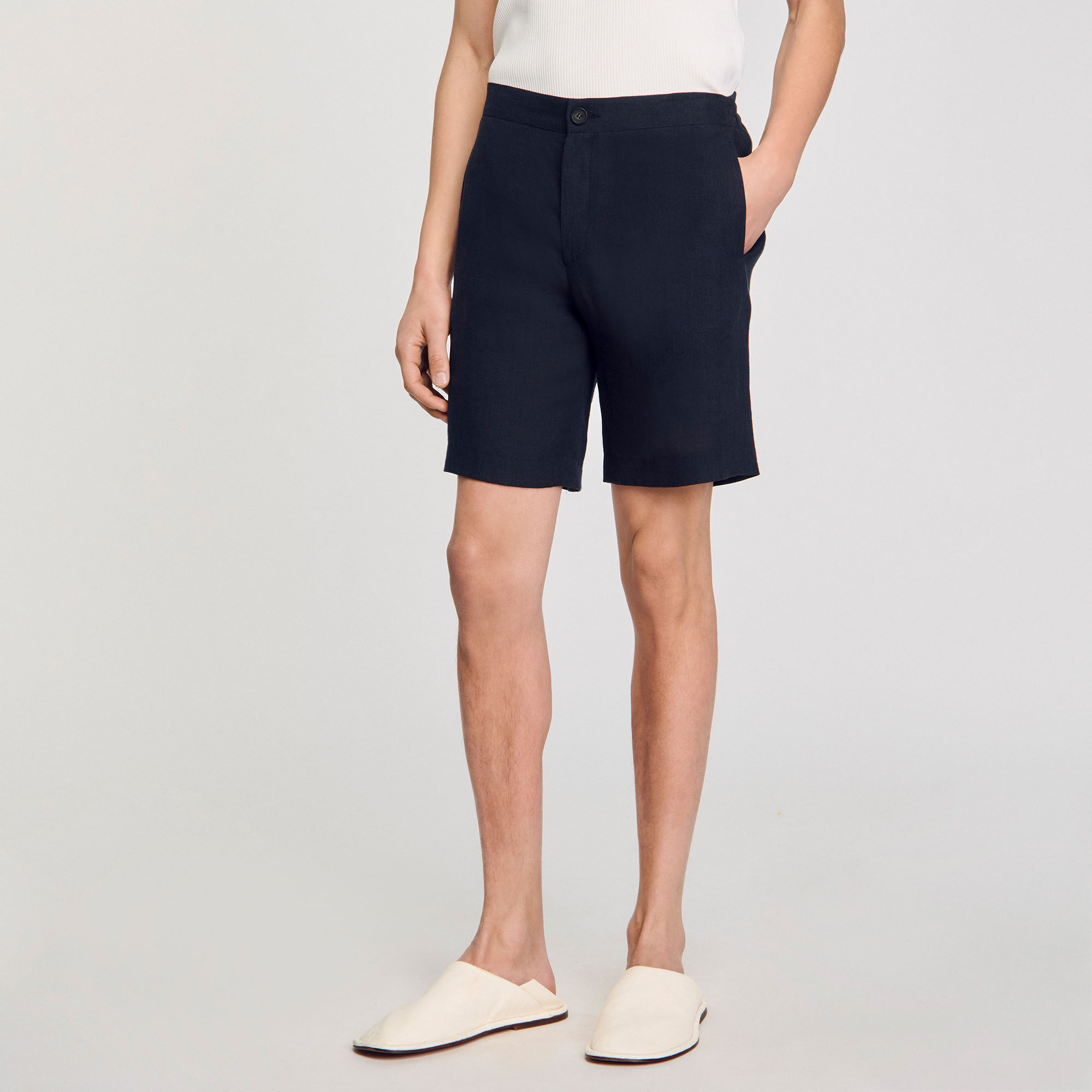 Shorts aus Leinen